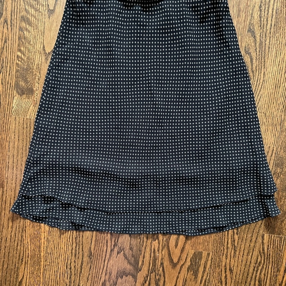 Donna Ricco Black and White Patterned A-Line Skirt 8P - Picture 4 of 4